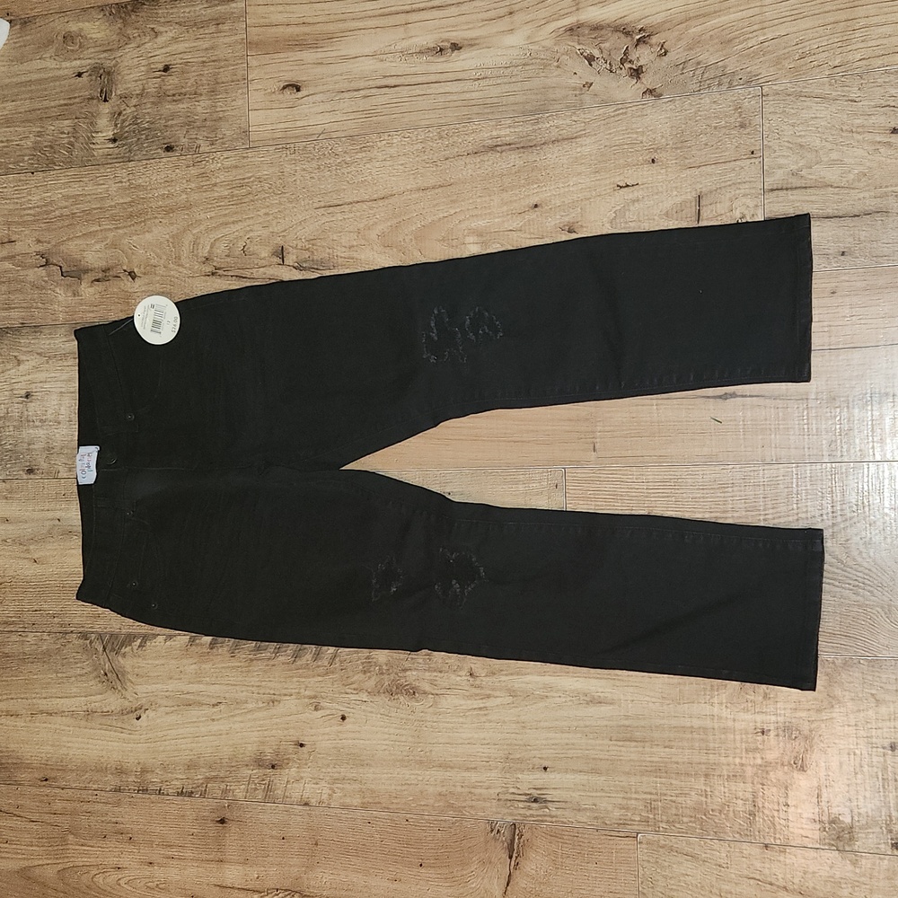 Colorful Planet | Black Deconstruction Denim Jeans